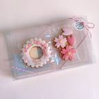 【誕生日・記念日】サクラのフラワーギフトセット アイシングクッキー セミオーダー 5枚入り 2