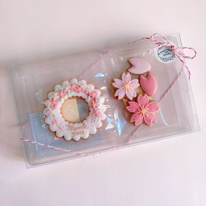 【誕生日・記念日】サクラのフラワーギフトセット アイシングクッキー セミオーダー 5枚入り 2