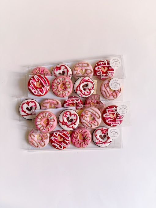 MINI LOVE DONUT バレンタインアイシングクッキー 4枚入り 5