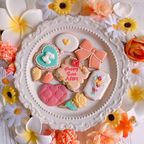 【誕生日・記念日】FLOWER RIBBON セミオーダーアイシングクッキー 9枚入り 3