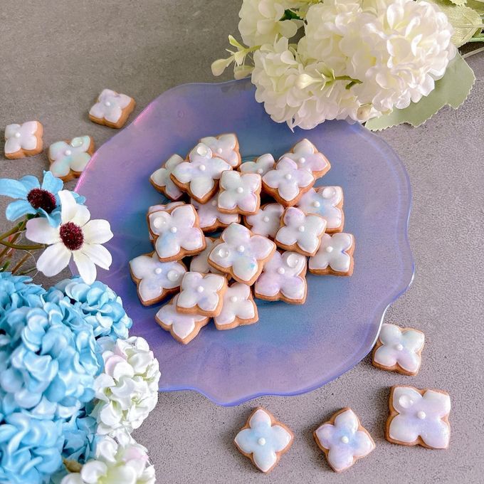 紫陽花のアイシングクッキー 9枚入り 2