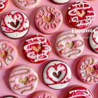 MINI LOVE DONUT バレンタインアイシングクッキー 4枚入り 1