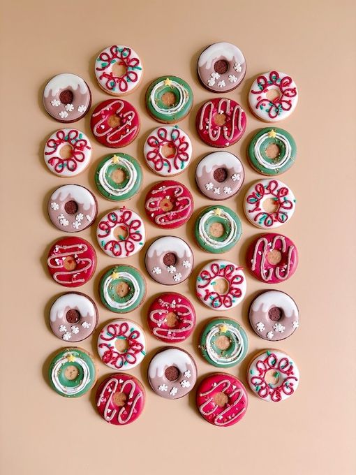 MINI CHRISTMAS DONUT アイシングクッキー 4枚入り クリスマス2025 3