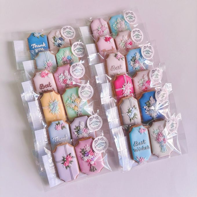 花束のミニギフトセット アイシングクッキー 2枚入り 4