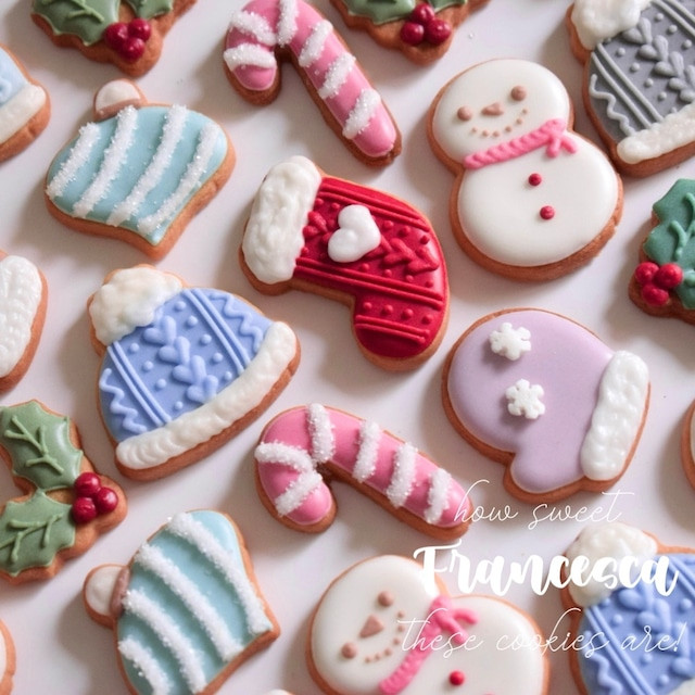 WINTER MINI COOKIES アイシングクッキー 7枚入り クリスマス2024（Francesca von Sweets） | Cake.jp