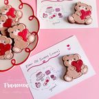 HUNGRY HUG BEAR バレンタインアイシングクッキー 1枚入り 1