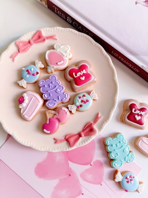 MINI LOVE SWEETS バレンタインアイシングクッキー 7枚入り 2