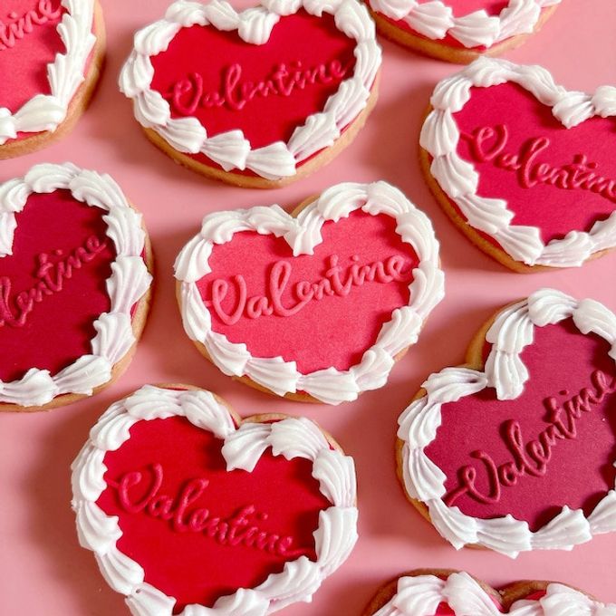 ホイップハート -valentine- アイシングクッキー 1枚入り 4