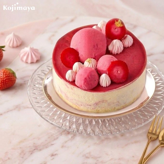 《アイスクリームケーキ》ベリーストロベリーチーズパイ 5号 15cm お中元 2026 アイス2026 1