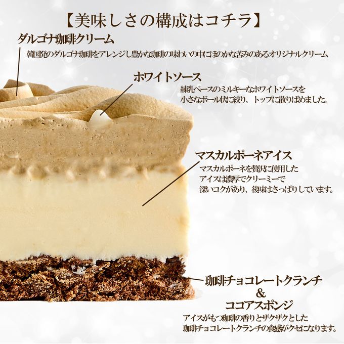 2025年春新商品《アイスケーキ》ダルゴナ珈琲5号 15cm 4