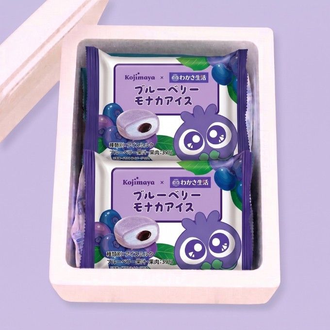 アイスクリーム ブルーベリーモナカアイス 6個セット わかさ生活 × Kojimaya コラボ モナカアイス スイーツ お取り寄せ お中元 2026 アイス2026 3