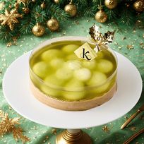 クリスマスアイスケーキ 山梨県産シャインマスカット＆アールグレイミルクティー5号 直径15cm