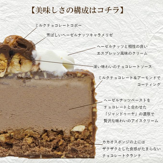 《アイスケーキ》アイスケーキ ショコラプラリネノワゼット 4号 12cm  2