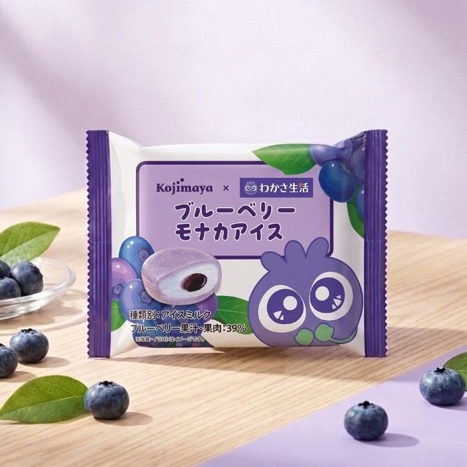 アイスクリーム ブルーベリーモナカアイス 6個セット わかさ生活 × Kojimaya コラボ モナカアイス スイーツ お取り寄せ お中元 2026 アイス2026 1