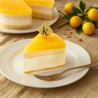 《アイスケーキ 》アイスケーキ 湘南ゴールドとチーズアイスケーキ (直径15cm)  2