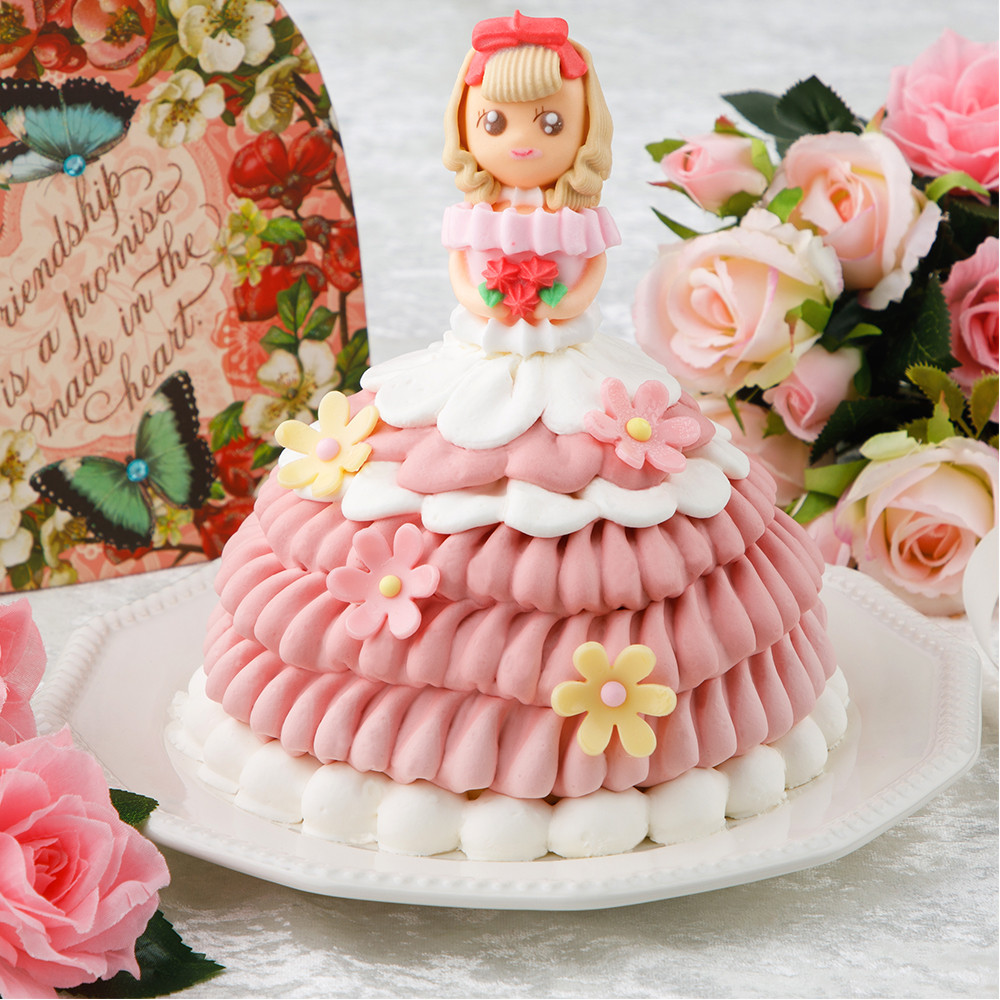 ドールケーキ ピンクのプリンセス ピンキーローサちゃん 4号 12cm