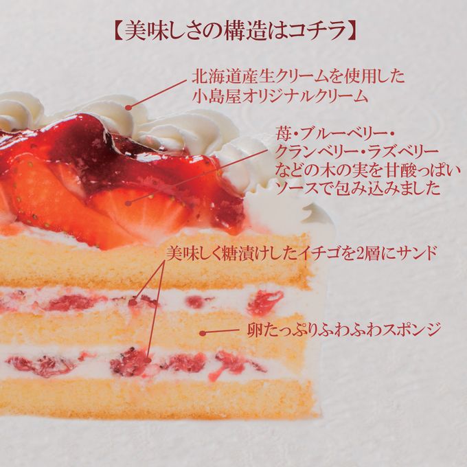 苺と木の実のショートケーキ 5号 15cm 3