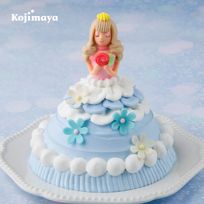 ドールケーキ 青のプリンセス  サファイヤリリーちゃん 4号 12cm