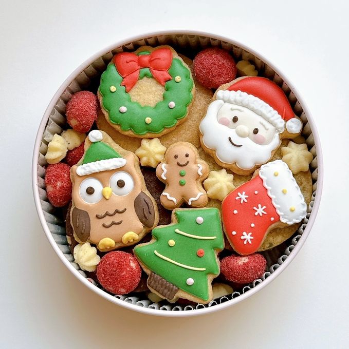 クリスマスクッキー缶 1