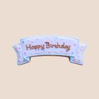 Happy Birthdayプレート（パステル）アイシングクッキー 1