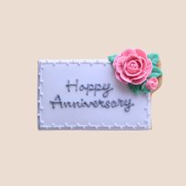 Happy Anniversary（バラ）アイシングクッキー