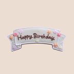 Happy Birthdayプレート（フラワー）アイシングクッキー 1