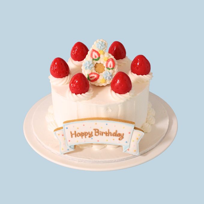 Happy Birthdayプレート（パステル）アイシングクッキー 2