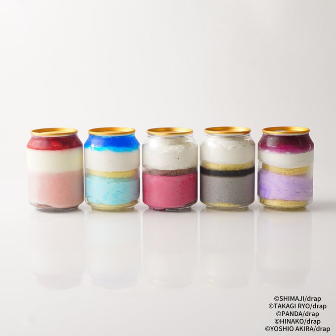 drap 特製ラベルケーキ缶 5種セット【ホログラムイラストカード(全5種)コンプリート5枚セット付】 10