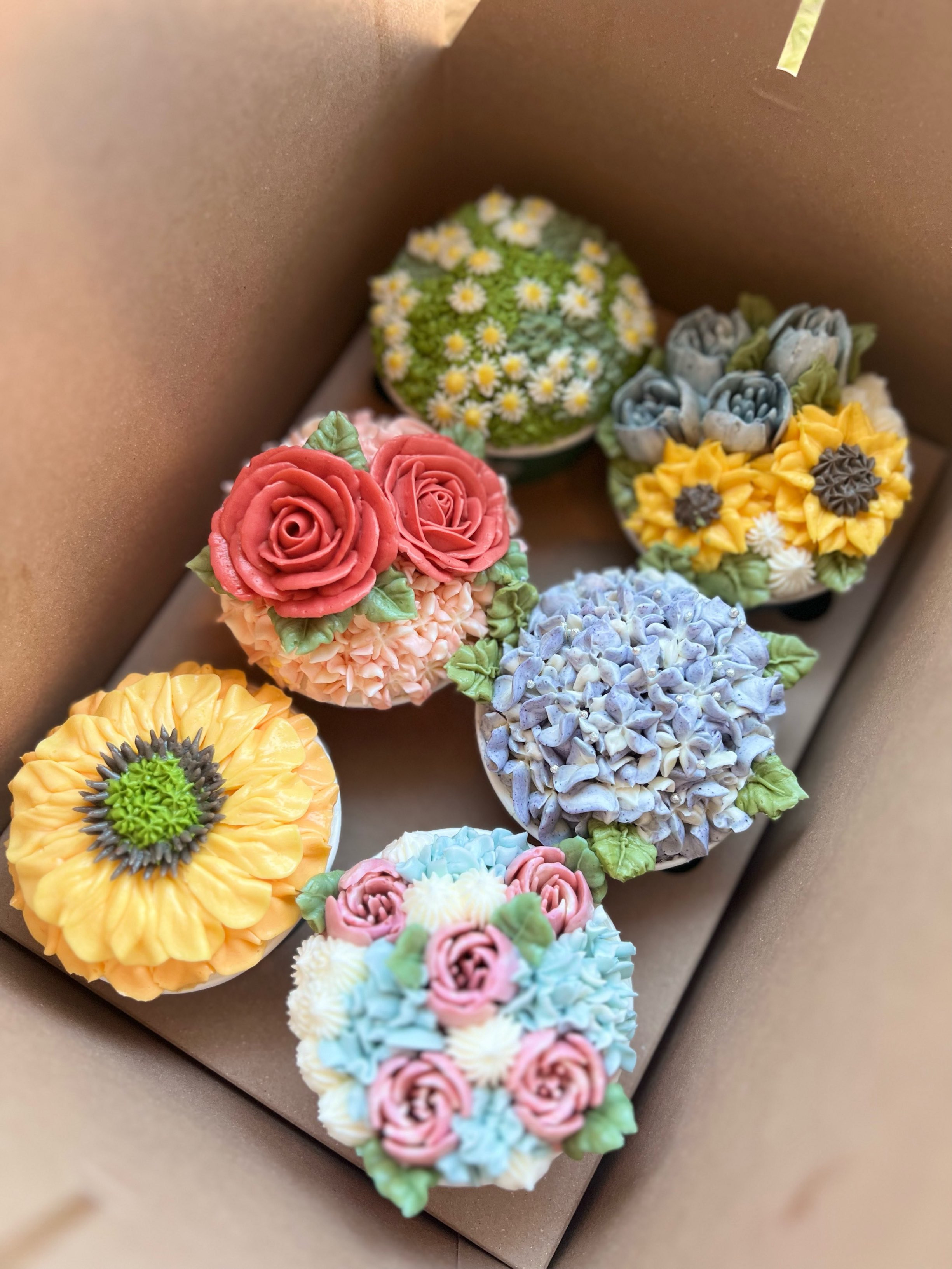 cupcake flowers box 2023【6cup set box】/カップケーキ6個セット 9