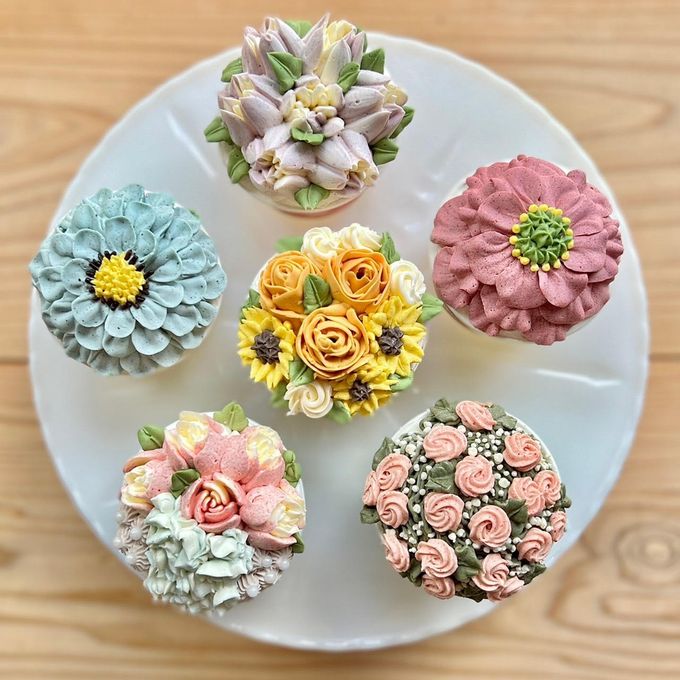 cupcake flowers box/カップケーキ6個セット
