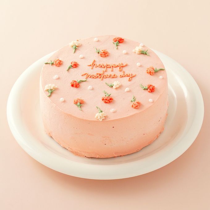 カーネーションケーキ / センイルケーキ / 5号サイズ / 母の日《Cake.jp限定》 母の日2024 4