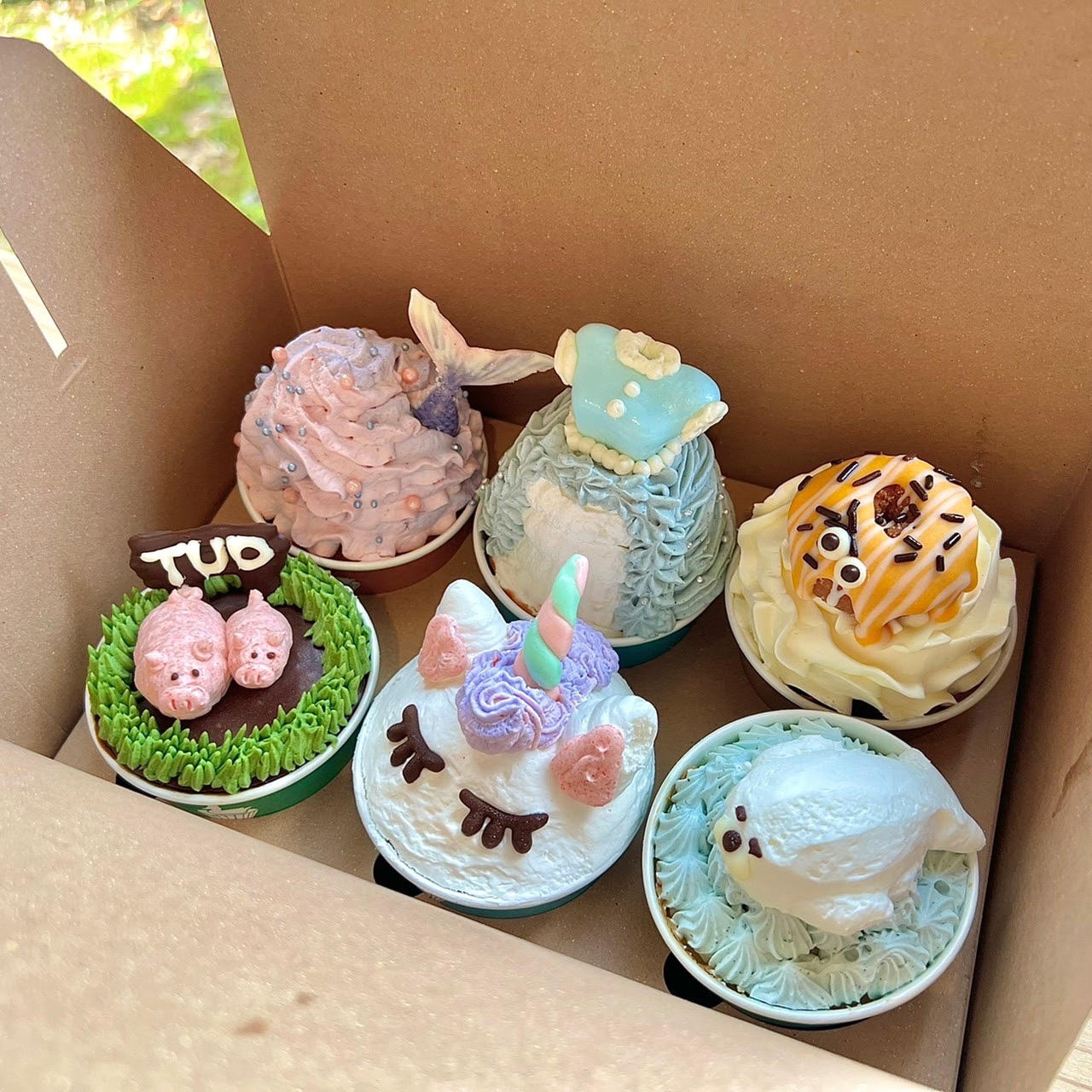 cupcake 王道可愛いbox【6cup set box】/カップケーキ 6個セット（THE