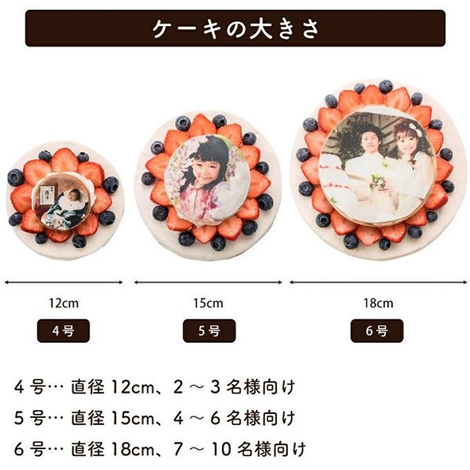 写真ケーキ 5号 8