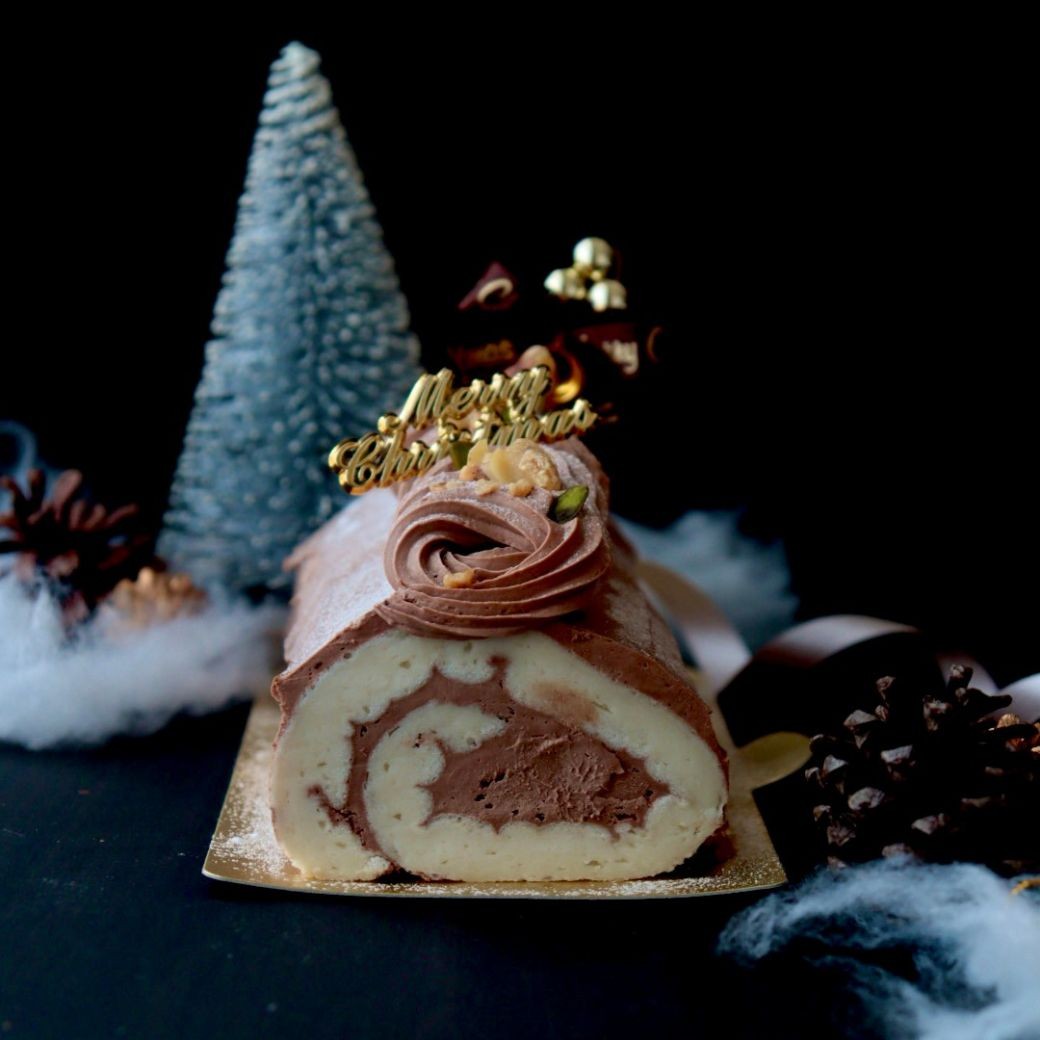 ブッシュドノエル《ヴィーガンスイーツ・ヴィーガンケーキ》クリスマス