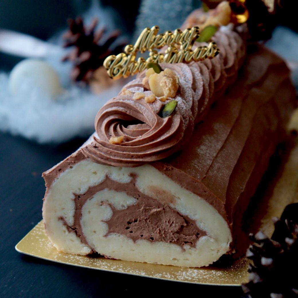 ヴァローナ プチブッシュドノエル型 ブッシュドノエル《ヴィーガンスイーツ・ヴィーガンケーキ》クリスマス