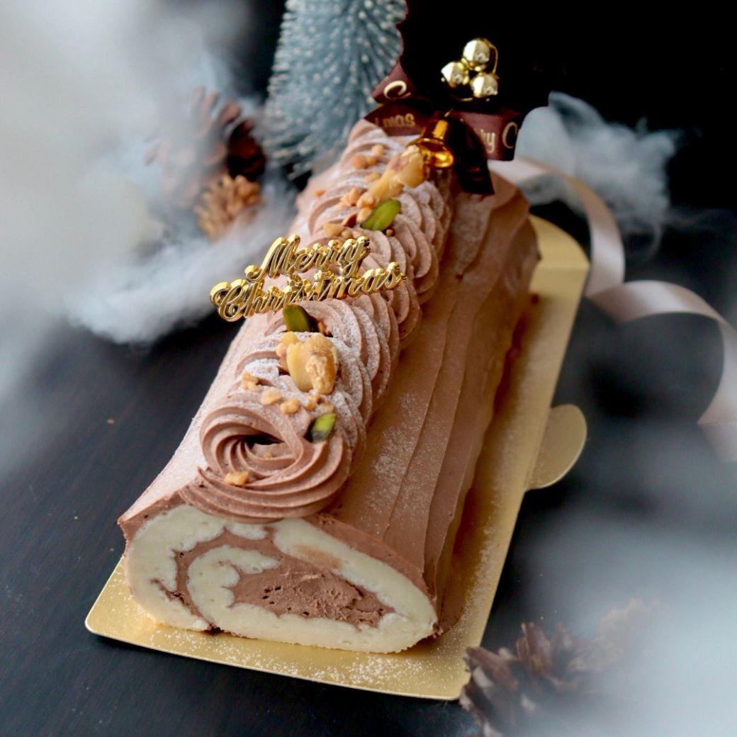 ブッシュドノエル《ヴィーガンスイーツ・ヴィーガンケーキ》クリスマス