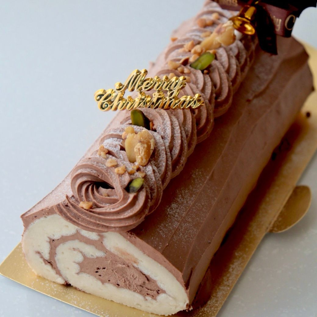 ブッシュドノエル《ヴィーガンスイーツ・ヴィーガンケーキ》クリスマス