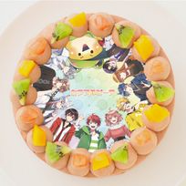 【カラフルピーチ】丸型写真チョコレートケーキ 5号 15cm