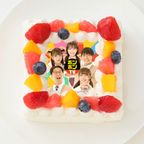 【ボンボンTV】四角型写真ケーキ 5号 15cm 1
