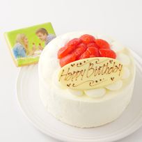 アイシングクッキー付き 苺デコレーションケーキ 5号