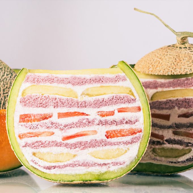 数量限定！バラのまるごとメロンケーキpremium【E.F.lab×ATELIER KATO×Cake.jp】 1