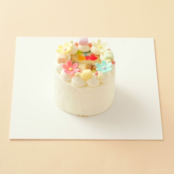 丸写真ケーキ パステル×マシュマロ 3号(1~2名様向け) 1