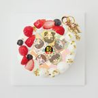 【ボンボンTV】イラストVer. クリスマス丸型4号 写真ケーキ 1