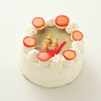 丸写真ケーキ 苺×フラワー 4号(3~4名様向け) 2