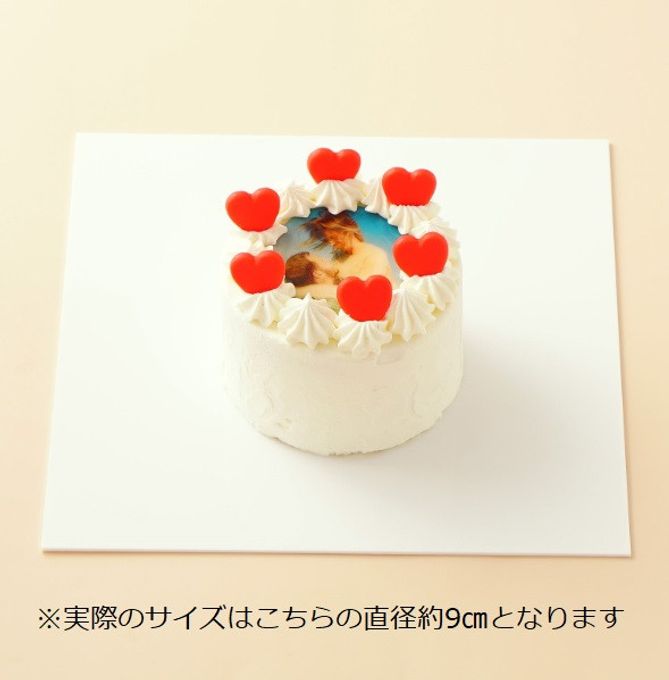 丸写真ケーキチョコレート ハートチョコ 3号(1~2名様向け) 2