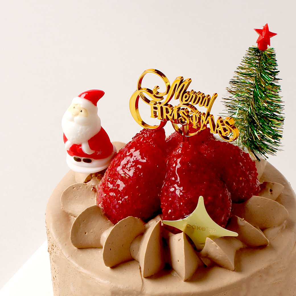 旅館用】 クリスマス生チョコイチゴデコレーションケーキ 4号 12cm