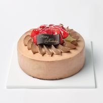 生チョコイチゴデコレーションケーキ 6号 18cm