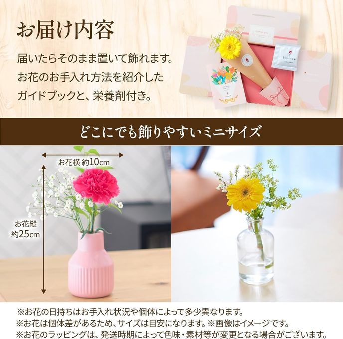 【bloomee】気軽に送れるミニブーケ(ネコポス便でお届け) 3