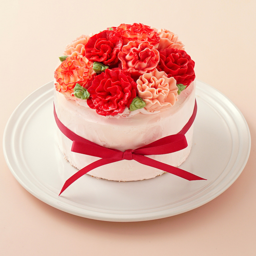 カーネーションケーキ 4号 12cm《Cake.jp限定》（migna） | Cake.jp