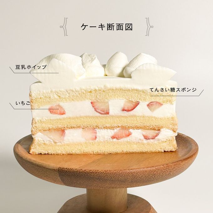 Iberis / イベリス 4号 豆乳クリームのファーストバースデーケーキ ケーキトッパー付き グルテンフリー 小麦・乳不使用 3